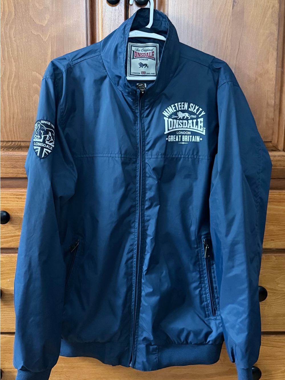Lonsdale London Men's Navy Lightweight Windbreaker Jacket
